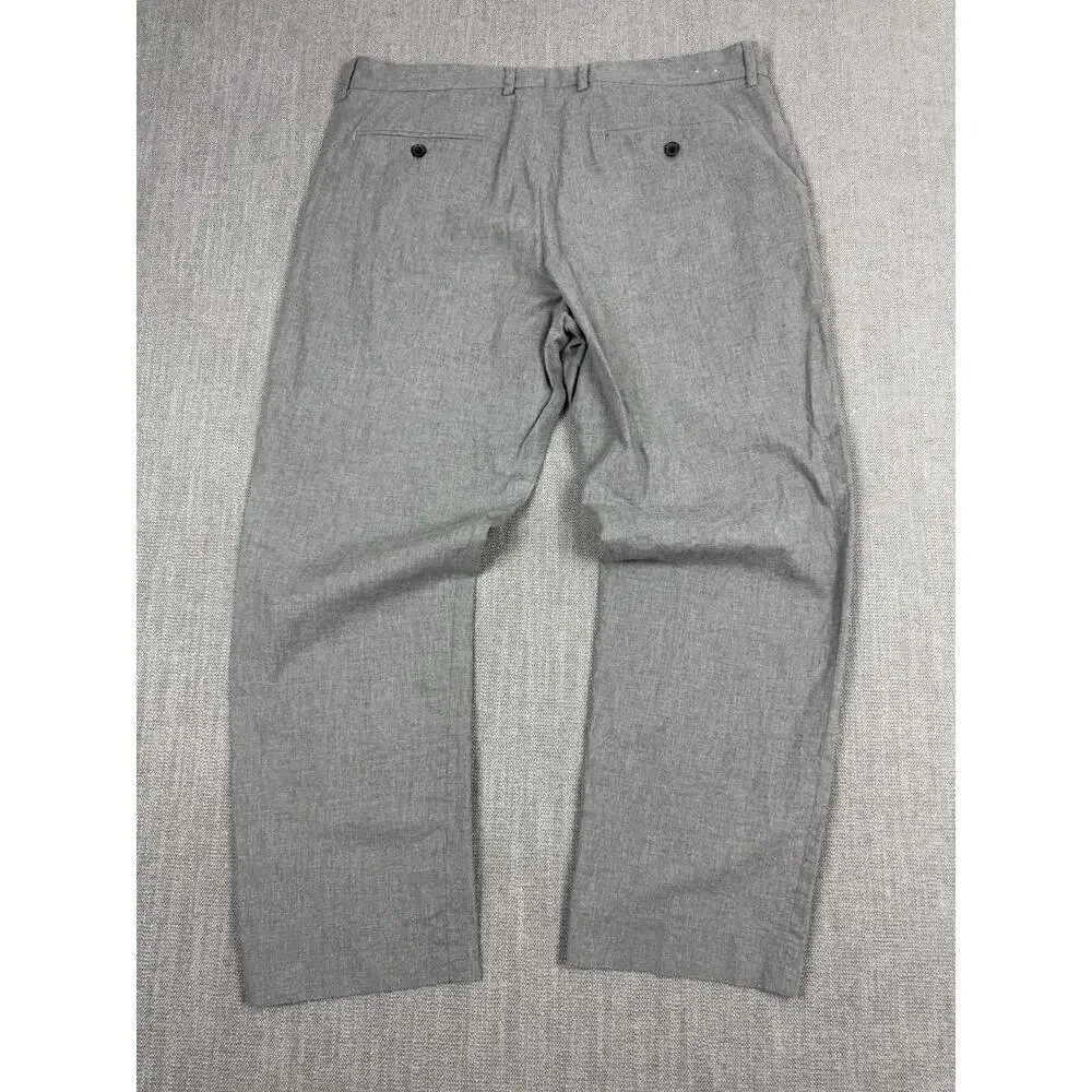 J.Crew Bedford Dress Pants Men’s 36x30 Gray Flat Front Cotton Chino Trousers